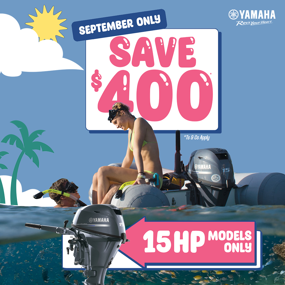 Save $400 on Yamaha F15 Outboards: This September Only!