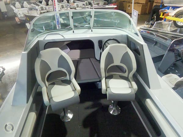 two  spacious boat seats inside the small yet spacious boat